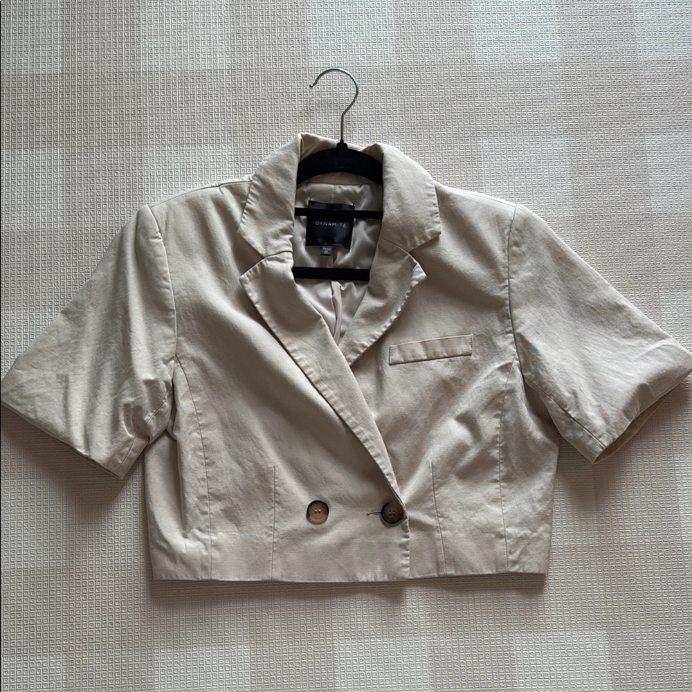 Cream Double-Breasted Women's shirt/jacket